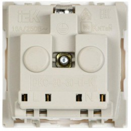 Розетка 1-м 2мод. РКС-20-30-П-К 45х45 с заземл. бел. PRIMER IEK CKK-40D-RSZB2-K01-K