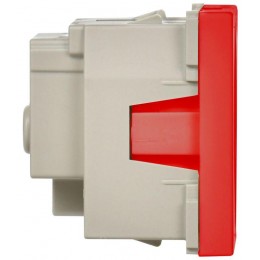 Розетка 1-м 2мод. РКС-20-32-П-К 45х45 с заземл. красн. PRIMER IEK CKK-40D-RSZK2-K04-K