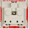 Розетка 1-м 2мод. РКС-20-32-П-К 45х45 с заземл. красн. PRIMER IEK CKK-40D-RSZK2-K04-K