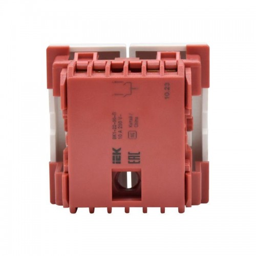 Выключатель 2-кл. 2мод. СП 10А IP20 ВК1-22-00-П бел. PRIMER IEK CKK-40D-VD2-K01