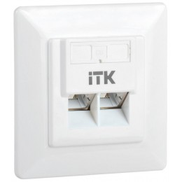 Розетка компьютерная 2-м СП RJ45 кат.6 FTP ITK CS2-1C06F-2-1