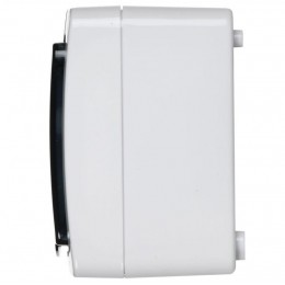 Блок ОП выключатель 1-кл. и розетка с заземл. контактом и крышкой для открытой установки бел. клавиша/дымчатая крышка БГб-22-31-ГПБд IP54 ГЕРМЕС PLUS IEK EBGMP20-K03-31-54-EC