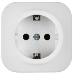 Розетка ОП GLORY РС20-3-ХБм 16А с заземл. без защ. шторок бел. матов. IEK ERH11-K01M-16