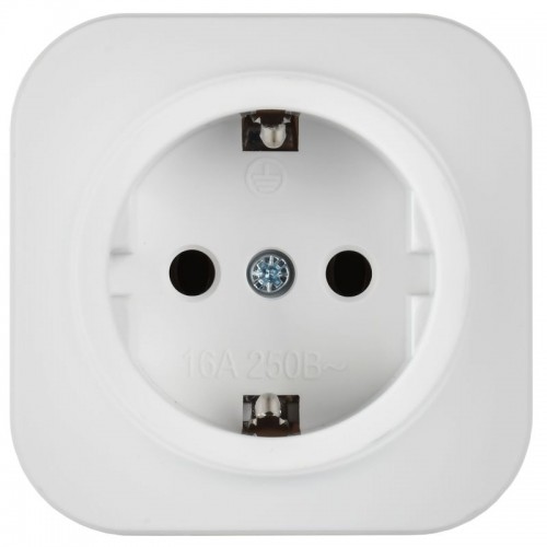 Розетка ОП GLORY РС20-3-ХБм 16А с заземл. без защ. шторок бел. матов. IEK ERH11-K01M-16