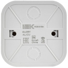 Розетка ОП GLORY РС20-3-ХБм 16А с заземл. без защ. шторок бел. матов. IEK ERH11-K01M-16