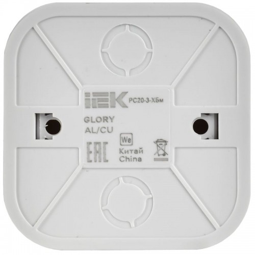 Розетка ОП GLORY РС20-3-ХБм 16А с заземл. без защ. шторок бел. матов. IEK ERH11-K01M-16