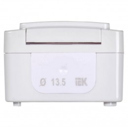 Розетка 1-м ОП Гермес Plus РСб20-3-ГПБб 16А IP54 с заземл. с крышкой бел. IEK ERMP12-K01-16-54-EC