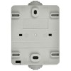 Розетка 1-м ОП Форс РСб20-3-ФСр 16А IP54 с заземл. с крышкой сер. IEK ERS12-K03-16-54-DC