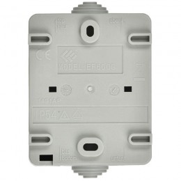 Розетка 1-м ОП Форс РСб20-3-ФСр 16А IP54 с заземл. с крышкой сер. IEK ERS12-K03-16-54-DC