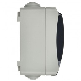 Розетка 1-м ОП Форс РСб20-3-ФСр 16А IP54 с заземл. с крышкой сер. IEK ERS12-K03-16-54-DC