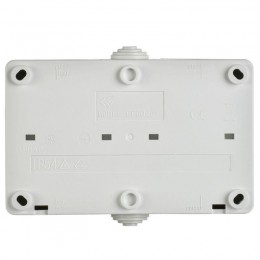 Розетка 2-м ОП Форс РСб22-3-ФБ 16А IP54 с заземл. защ. шторки бел. IEK ERS22-K01-16-54-DC