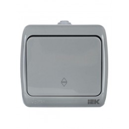 Переключатель проходной 1-кл. 1п ОП Aquatic 10А IP54 ВС-20-1-2-А сер. IEK EVA12-K03-10-54