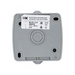 Переключатель проходной 1-кл. 1п ОП Aquatic 10А IP54 ВС-20-1-2-А сер. IEK EVA12-K03-10-54