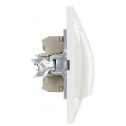 Выключатель 1-кл. СП Кварта 10А IP20 ВС10-1-1-КБ с индикацией бел. IEK EVK11-K01-10-DM