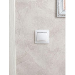 Выключатель 1-кл. СП Кварта 10А IP20 ВС10-1-1-КБ с индикацией бел. IEK EVK11-K01-10-DM