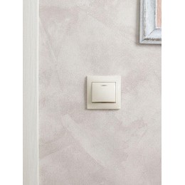 Выключатель 1-кл. СП Кварта 10А IP20 ВС10-1-1-ККм с индикацией крем. IEK EVK11-K33-10-DM