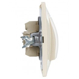 Выключатель 2-кл. СП Кварта 10А IP20 ВС10-2-0-ККм крем. IEK EVK20-K33-10-DM