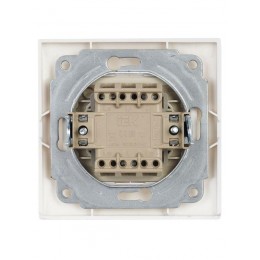 Выключатель 2-кл. СП Кварта 10А IP20 ВС10-2-1-КБ с индикацией бел. IEK EVK21-K01-10-DM