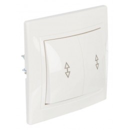 Переключатель проходной 2-кл. СП Кварта 10А IP20 ВСп10-2-0-КБ бел. IEK EVK22-K01-10-DM