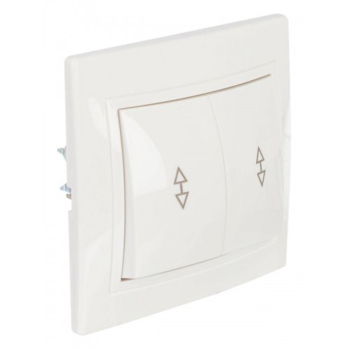 Переключатель проходной 2-кл. СП Кварта 10А IP20 ВСп10-2-0-КБ бел. IEK EVK22-K01-10-DM