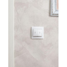 Переключатель проходной 2-кл. СП Кварта 10А IP20 ВСп10-2-0-КБ бел. IEK EVK22-K01-10-DM