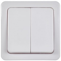 Выключатель 2-кл. ОП Гермес Plus 10А IP54 ВС20-2-0-ГПБ бел. IEK EVMP20-K01-10-54-EC