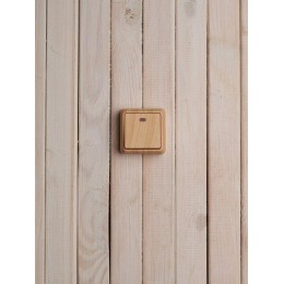 Выключатель 1-кл. ОП Октава 10А IP20 ВС20-1-1-ОС с индикацией сосна IEK EVO11-K03-10-DC