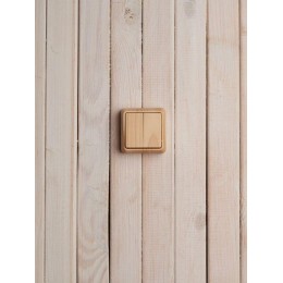 Выключатель 2-кл. ОП Октава 10А IP20 ВС20-2-0-ОС сосна IEK EVO20-K03-10-DC