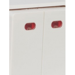 Выключатель 2-кл. ОП Октава 10А IP20 ВС20-2-1-ОБ с индикацией бел. IEK EVO21-K01-10-DC