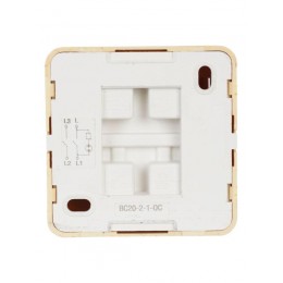 Выключатель 2-кл. ОП Октава 10А IP20 ВС20-2-1-ОС с индикацией сосна IEK EVO21-K03-10-DC