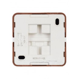 Выключатель 2-кл. ОП Октава 10А IP20 ВС20-2-1-ОД с индикацией дуб IEK EVO21-K04-10-DC