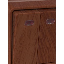 Выключатель 2-кл. ОП Октава 10А IP20 ВС20-2-1-ОД с индикацией дуб IEK EVO21-K04-10-DC