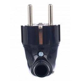 Вилка угловая ВПу11-02-Ст разборная с заземл. 16А черн. IEK EVP11-16-01-K02