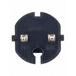 Вилка прямая ВПп20-02-Ст разборная без заземл. контакта 6А черн. IEK EVP20-06-01-K02