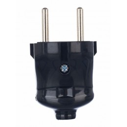 Вилка прямая ВПп20-02-Ст разборная без заземл. контакта 6А черн. IEK EVP20-06-01-K02