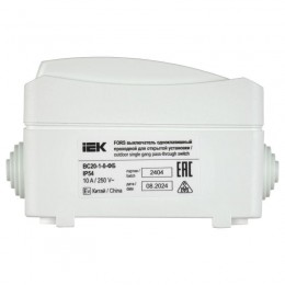 Выключатель проходной 1-кл. ОП Форс IP54 ВС20-1-0-ФБ бел. IEK EVS10-K01-10-54-DC