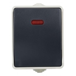 Выключатель проходной 1-кл. ОП Форс 10А IP54 ВС20-1-1-ФСр с индикацией сер. IEK EVS11-K03-10-54-DC