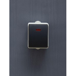 Выключатель проходной 1-кл. ОП Форс 10А IP54 ВС20-1-1-ФСр с индикацией сер. IEK EVS11-K03-10-54-DC