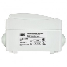 Выключатель кнопочный 1-кл. ОП Форс IP54 ВСк20-1-0-ФБ бел. IEK EVS13-K01-10-54-DC