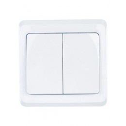 Выключатель 2-кл. СП Вега 10А IP20 ВС10-2-0-ВБ бел. IEK EVV20-K01-10-DM