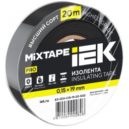 Изолента 0.15х19мм (рул.25м) черн. IEK EX-IZ10-C15-19-25-K02