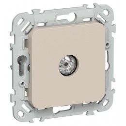 Розетка телевизионная оконечная СП FLITE РТВм-1-1-1-ФлЛ тип M экранир. механизм льняной IEK FI-A13-O-K88