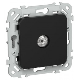Розетка телевизионная проходная СП FLITE РТВм-1-1-2-ФлЧ тип M экранир. механизм черн. IEK FI-A13-P-K02