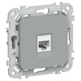 Розетка компьютерная СП FLITE РК5е-1-0-ФлС RJ45 кат.5E UTP механизм сер. IEK FI-K12-1-K03