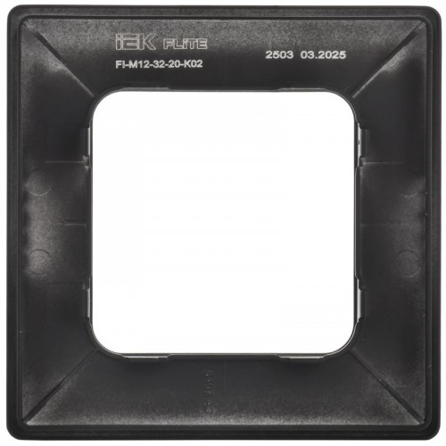 Рамка 1-м СП FLITE РУ-1-К-ФлЧ черн. IEK FI-M12-32-20-K02