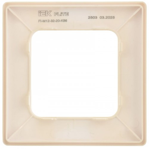 Рамка 1-м СП FLITE РУ-1-К-ФлСл сливочный IEK FI-M12-32-20-K86