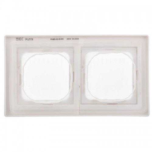 Рамка 2-м СП FLITE Рпро-2-55-ФлБ IP55 бел. IEK FI-M20-32-55-K01