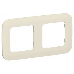 Рамка 2-м СП FLITE РУ-2-А-ФлСл сливочный IEK FI-M22-31-20-K86
