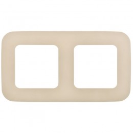 Рамка 2-м СП FLITE РУ-2-А-ФлСл сливочный IEK FI-M22-31-20-K86