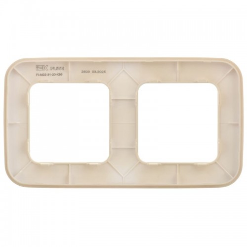 Рамка 2-м СП FLITE РУ-2-А-ФлСл сливочный IEK FI-M22-31-20-K86